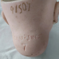 Authentique Tête De Poupée Bru Ancienne Biscuit Porcelaine Bouche Fermée