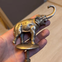 Ancienne Mascotte Automobile Bronze Elephant Bouchon Radiateur Mascote Auto