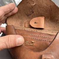 Etui Holster En Cuir Rigide Pour Luger P08 ( P 08 ) Brun Brown Ww2