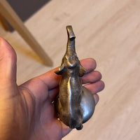 Ancienne Mascotte Automobile Bronze Elephant Bouchon Radiateur Mascote Auto