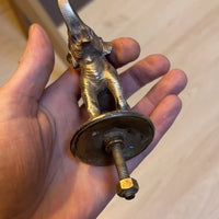 Ancienne Mascotte Automobile Bronze Elephant Bouchon Radiateur Mascote Auto