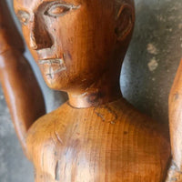 Mannequin Ancien Articulé En Bois Sculpté
