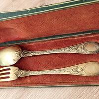 Coffret De Couvert Dit Joséphine Poinçoinné Au Vieillard, Argent Empire
