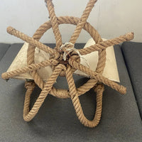 Audoux Minet Ancienne Paire D’appliques En Corde Barre Bateau Marine