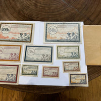 Lot Billets Bon Pour Régie Des Chemin De Fer Des Territoires Occupés Ancien