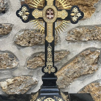 Croix Reliquaire , Relique De La Vraie Croix ,SS CRUCIS, Croix Staurotheque XIXE