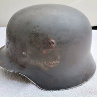 Casque Allemand troupe ww2 original - impacté
