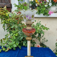 Baccarat Belle Lampe À Pétrole Ancienne