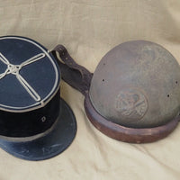 Casque de tankiste et képi d'un sous-lieutenant du 9ème BCC Bataillon