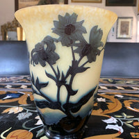 Grand Vase Par André Delatte, Nancy. 'chrysanthèmes' Vers 1920