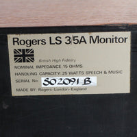 Enceintes Rogers Ls35 A Monitor Gold Badge 15 Ohms