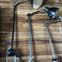 Lot de 4 anciennes lampes Gras Ravel