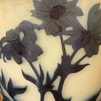 Grand Vase Par André Delatte, Nancy. 'chrysanthèmes' Vers 1920