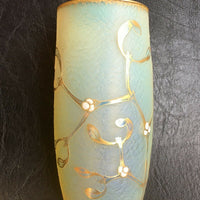 Vase opalescent  émaillé signé Daum Nancy ( Authentique vers 1900 )