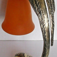Lampe De Table Art Deco Nouveau Bronze Aigle Tulipe Pâte De Verre