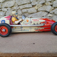 Voiture Gem Super Racer Montlhery En Tôle Des Années 50 A Friction