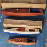 Lot vintage de 3 Bateaux Racer de bassin Kellner années 1930