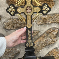 Croix Reliquaire , Relique De La Vraie Croix ,SS CRUCIS, Croix Staurotheque XIXE