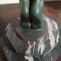 Max Le Verrier Grande lampe Art Deco