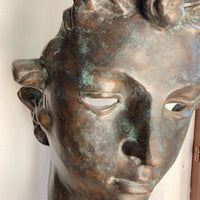 Pierre Chenet – Superbe Tête À L’antique En Bronze Signé
