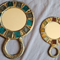 Miroirs Vintage Plomb Doré Et Pâte De Verre École Line Vautrin - Irena Jaworska 2