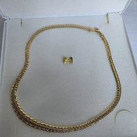 Collier Or Jaune 18 Carats 7501000 – Maille Tressée – Poinçon Tête d'Aigle