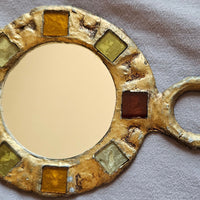 Miroirs Vintage Plomb Doré Et Pâte De Verre École Line Vautrin - Irena Jaworska 2