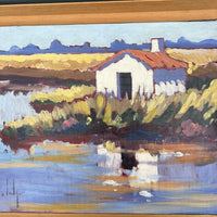 Tableau Olivier Suire Verley Cabane Marais Salant Ile De Ré Huile Sur Toile