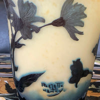 Grand Vase Par André Delatte, Nancy. 'chrysanthèmes' Vers 1920