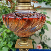 Baccarat Belle Lampe À Pétrole Ancienne