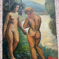 Tableau Ancien Fauviste Les Baigneuses Signé Emile Othon Friesz