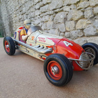 Voiture Gem Super Racer Montlhery En Tôle Des Années 50 A Friction