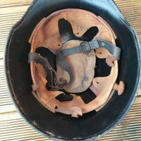 Casque Allemand Ww2 M34 Complet, Double Insigne.
