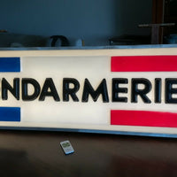 Enseigne lumineuse vintage gendarmerie