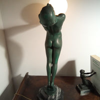 Max Le Verrier Grande lampe Art Deco