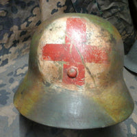 Casque Allemand Sanitaire Ww2 Camo Normandie