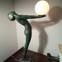 Max Le Verrier Grande lampe Art Deco
