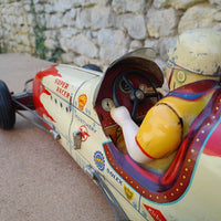 Voiture Gem Super Racer Montlhery En Tôle Des Années 50 A Friction