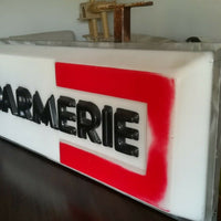 Enseigne lumineuse vintage gendarmerie