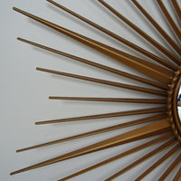 Ancien Miroir Soleil Chaty Vallauris Bombé Sorcière