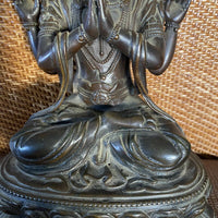Statue Bronze Époque Xix Eme ( Inde Cambodge Vietnan  )