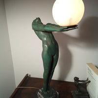 Max Le Verrier Grande lampe Art Deco