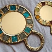 Miroirs Vintage Plomb Doré Et Pâte De Verre École Line Vautrin - Irena Jaworska 2