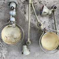 Deux Lampes Atelier Jieldé 2 Bras +  Applique Vintage Loft Design Industriel 1950