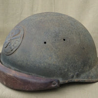 Casque de tankiste et képi d'un sous-lieutenant du 9ème BCC Bataillon
