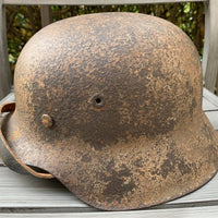Ancien Casque Camoufle Allemand  - 2ème Guerre