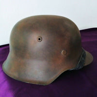 Casque Allemand Ww2 -40- Camoufle 3 Tons Original - Se 66 -