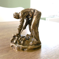 Ancienne sculpture en bronze signée Dalou le casseur de pierres Susse Frères