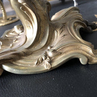 Grande lampe à pétrole en bronze doré Napoléon III dragon chimère