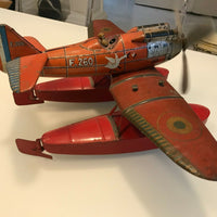 Jouet Ancien Mecanique  Tole Hydravion Jep F260